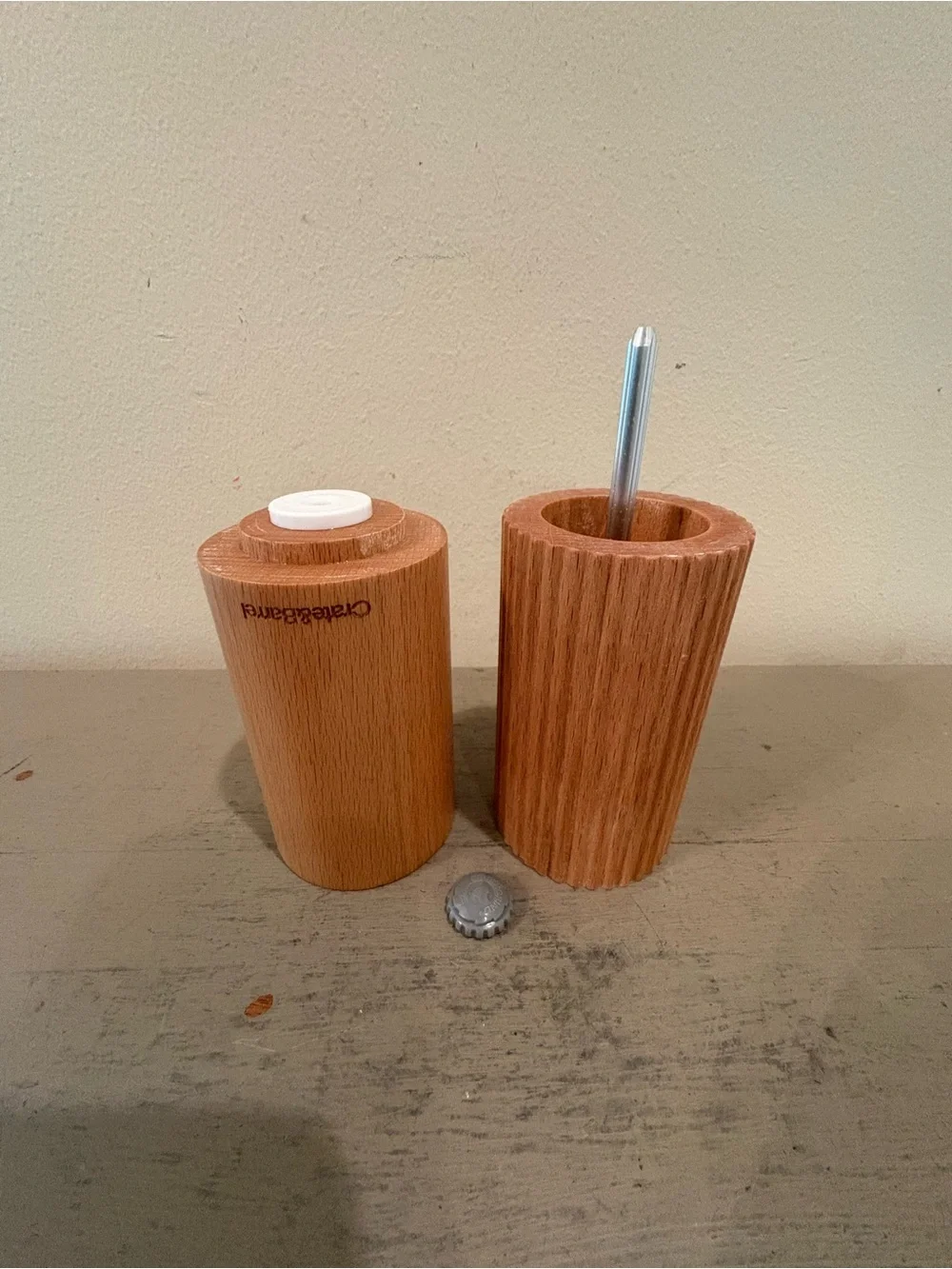 Crate&Barrel Hanno Fluted Salt Mill Grinder